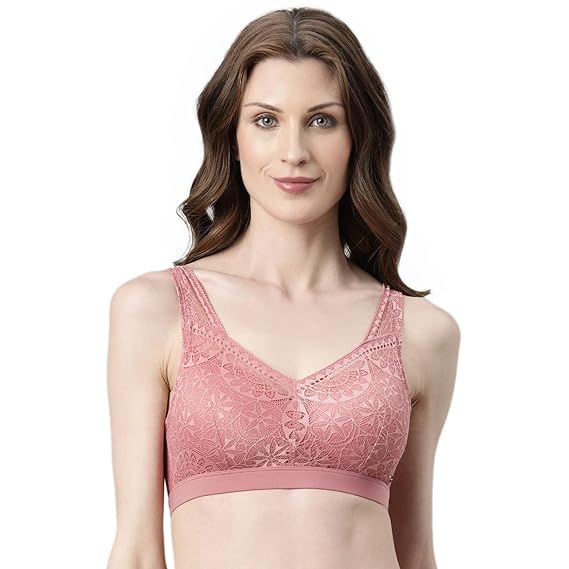 Enamor Women's Nylon Blend Bridal T-Shirt Bra – Padded, Non-Wired, Full Coverage, Lightweight Flexible Cups, All-Day Comfort